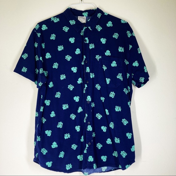 Pokemon Other - POKÉMON Bulbasuar button down shirt Size L